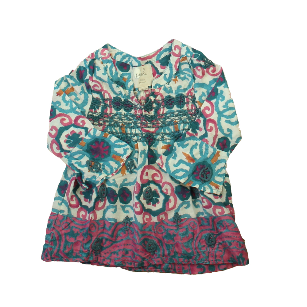 Peek Girls Turquoise | Ivory | Purple Dress size: 6-12 Months